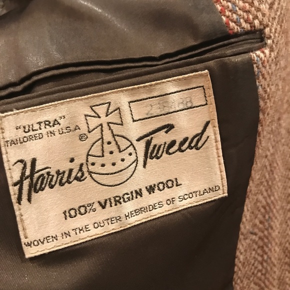 HARRIS TWEED vintage style tailored jacket - Picture 4 of 4